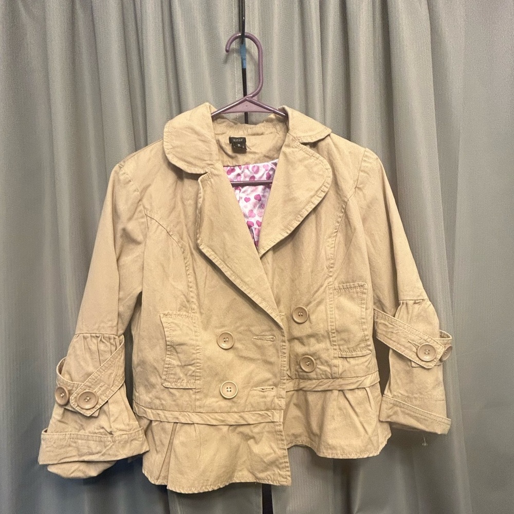 50%offw❤️ Aziz Women’s Jacket beige boho retro M-L cotton NWOT